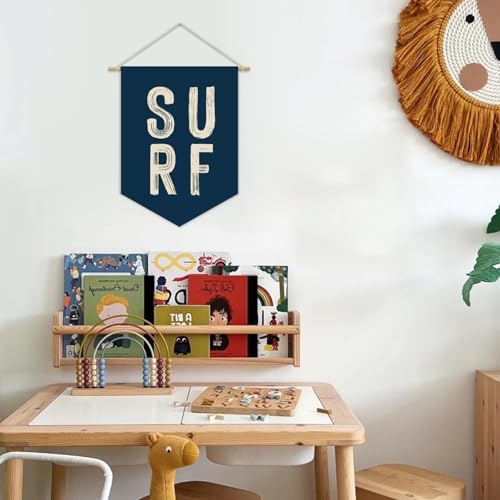 Coastal Beach Surf Room Decor Nautical Linen Canvas Banner - Image 3