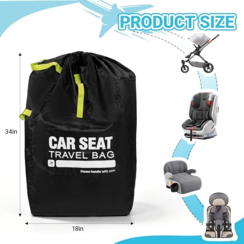 Foldable Car Seat Travel Bag, Zippered - Image 2