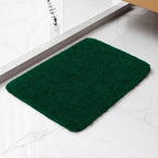 Polyester Bathroom Rug 17"x24" Verdant Green, Non-Slip Bath Mat by Kildoss
