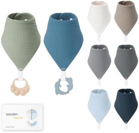 8-Pack Muslin Baby Bibs for Drooling and Teething by Unknown