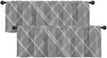 Emvency Valances for Windows, 2 Pack, 52x18 Inch, Plaid Checkered by Emvency