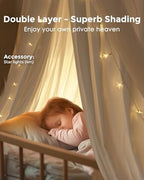 Large Bed Canopy with Star Lights, Double Layer Canopy - Image 4