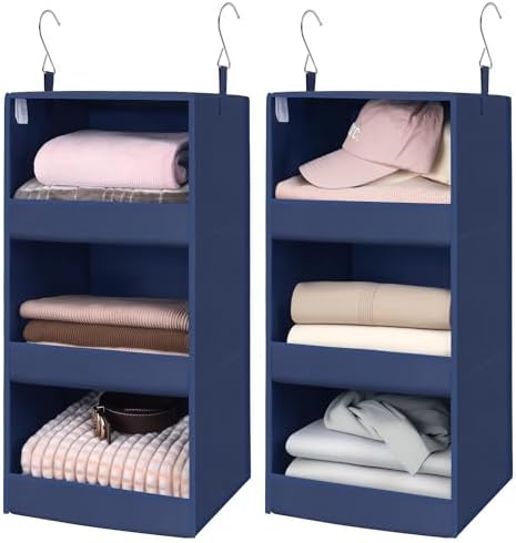 GRANNY SAYS 3-Shelf Hanging Closet Organizer, Foldable Storage by GRANNYSAYS