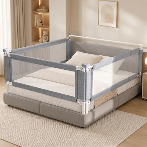 3-Piece Twin Size Bed Rail for Toddlers by Novalithic