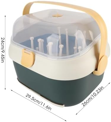 Ejoyous Baby Bottle Drying Rack, Compact Dust Proof Storage Box - Image 2