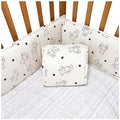 MATISUN Crib Rail Cover, 5cm Foam Panels, 3 Long 3 Short Foldable Panels by MATISUN