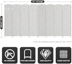 8 Panel Folding Room Divider, Woven Privacy Screen - Image 3