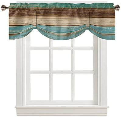 Farmhouse Blackout Tie Up Valance Curtains by VandarllinHomeKitchenDecor