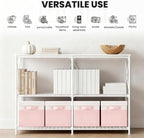 Large Closet Organizer Bins - 23 QT Collapsible Decorative Storage Boxes with - Image 6