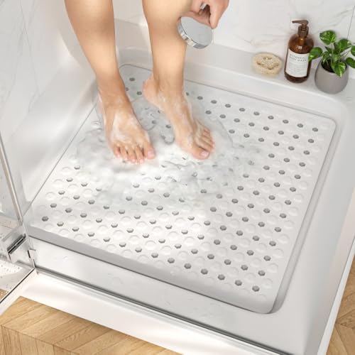 HITSLAM Shower Mat Anti Slip, Square Bath Mat by HITSLAM