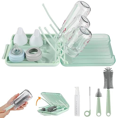 Bottle Brush Set -Baby Travel Essential-6 in 1 Bottle Cleaner Kit by MothersMust-haveGiftsList
