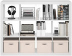 Furinno Cubicle Book Shelf, 12-Cube 2-Inch Super Thick Frame Bookshelf - Image 6