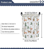 Kids Laundry Hamper, Animal Laundry Basket Collapsible Woodland Storage Baskets - Image 2