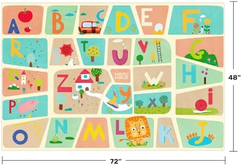 4x6 Preschool Kids Alphabet Rug – Washable ABC Learning Carpet - Image 2