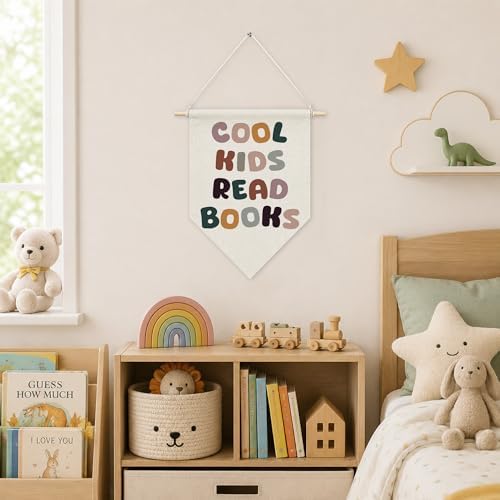 KYTWSFWS Boho Classroom Wall Art Pennant Flag, Reading Room Wall Decor - Image 4