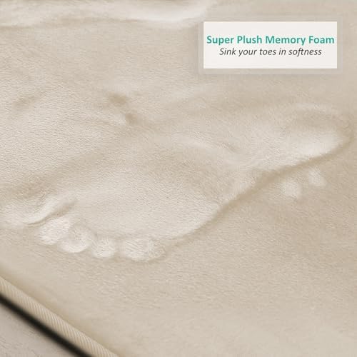 Clara Clark Bathroom Rugs, Velvet Memory Foam Bath Mat, Non-Slip Bath Rugs - Image 7