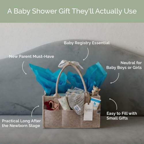 Parker Baby Co. Felt Diaper Caddy Organizer - Image 6