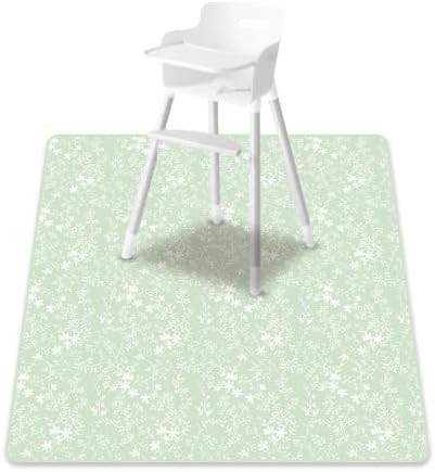 Baby Splat Mat for Under High Chair, 51 x 51 Inch Waterproof Splash Mat by Opgroeie