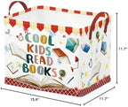 Runtoo Cool Kids Read Books Storage Bins Inspirational Quotes Book Basket Toys - Image 7