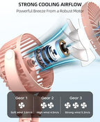 Portable Stroller Mini Fan, Small Rechargeable Personal Fan, Travel Essentials - Image 3