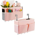 Bedside Caddy Organizer 5 Pockets 4 Hooks Bunk Bed 2Pack Pink by frjjthchy