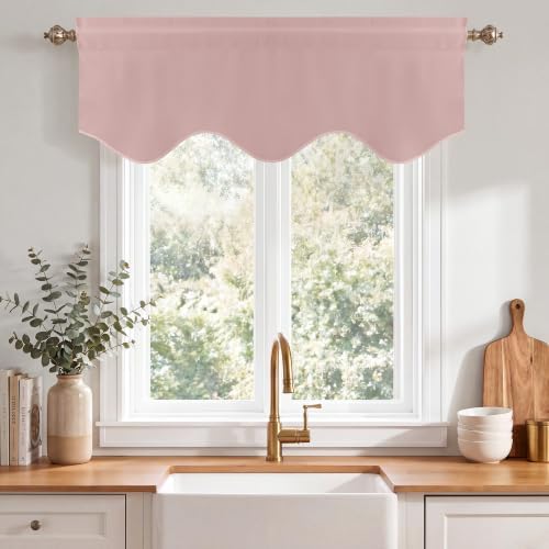 NICETOWN Lavender Pink Blackout Valance Tier - Image 5