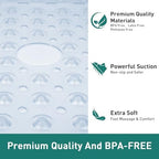 Large Square Shower Mat Bathtub Bath Mat Non Slip Clear 27"x27" - Image 6