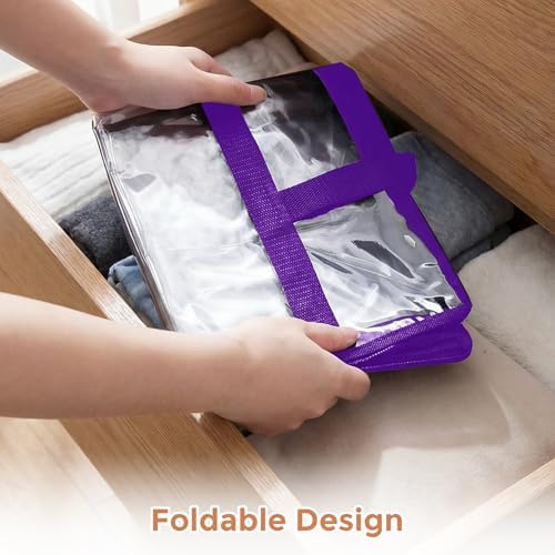 6 Pack Clear Storage Bags for Clothes, 45L Closet Organizers and Storage - Image 5