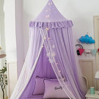 VETHIN Bed Canopy Double Layer Princess Round Dome Dreamy Mosquito Net Bedding - Image 4