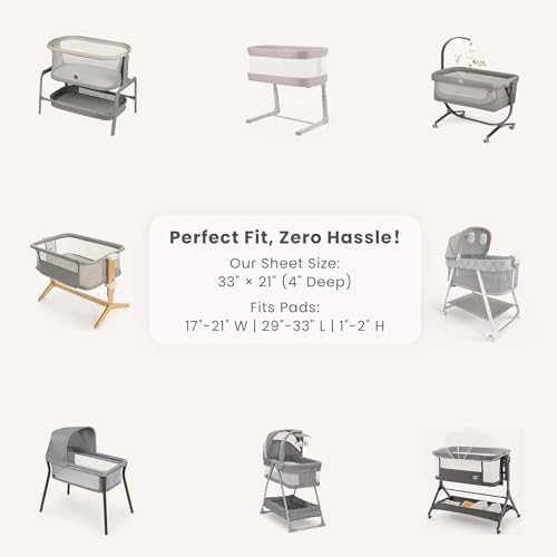 Konssy Muslin Bassinet Sheets for Baby Boys and Girls, 2 Pack - Image 4