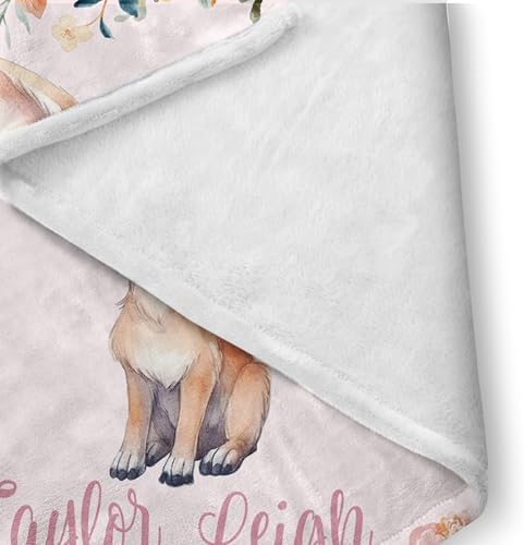 Custom Crib Bedding Set for Girls Gifts Deer Floral Design Color04 - Image 6
