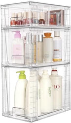 Vtopmart Clear Stackable Storage Drawers, 6 Pack Tall Organizer Set - Image 4