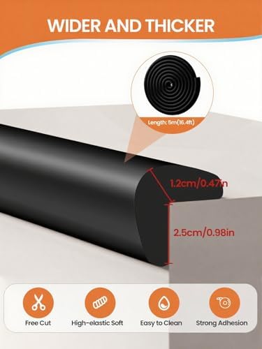 Baby Corner Protector Guards, 16.4FT 0.47'' Thick, Peel and Stick - Image 2