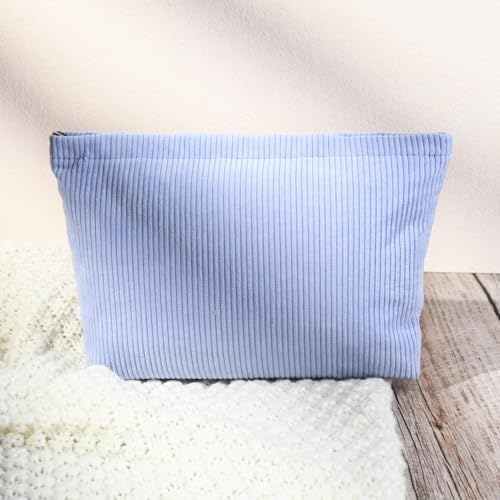 SOIDRAM 2 Pcs Corduroy Makeup Bag Large Cosmetic Bag Toiletry Bag Makeup Pouch - Image 6