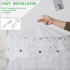 Mosquito Net Bed Canopy for Girls Dome Bed Curtains Tent Twin Queen Size - Image 7