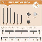Room Divider for Room Separation, No Drilling Wall Divider for Room Separation - Image 5