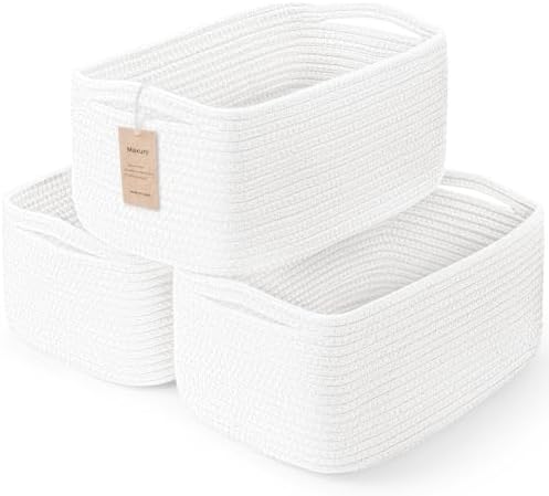 3 Pack Small Storage Baskets for Organizing, 11.8×7.8×5.1" by MaxuniTechLife