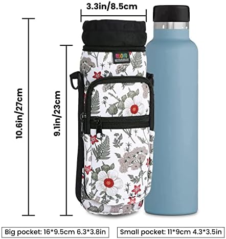 Nuovoware Water Bottle Carrier Bag, Hibiscus White - Image 4