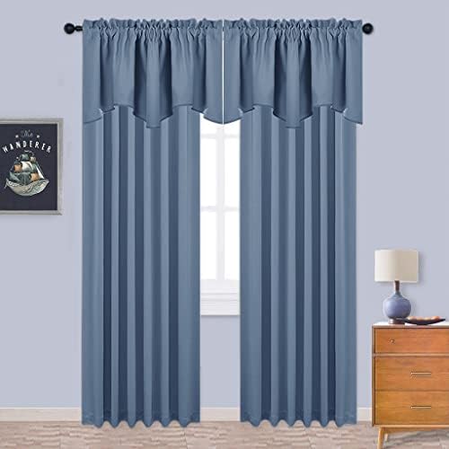 NICETOWN Stone Blue Blackout Valances - Image 4