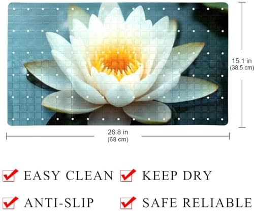 Bath Tub Shower Mat, Washable Bathtub Floor Mats, Suction Cups and Drain Holes - Image 3