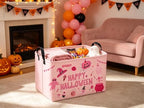 Sanjiaofeng Rectangular Pink Halloween Ghost Storage Basket, Waterproof - Image 4