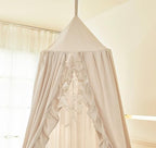 Mengersi Bed Canopy for Girls, Ruffled Canopy Bed Curtains Kids Canopy for - Image 2