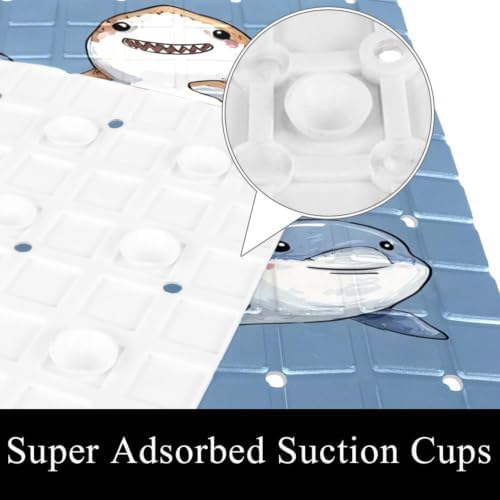 Bath Tub Shower Mat, Washable Bathtub Floor Mats, Suction Cups and Drain Holes - Image 3