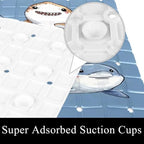Bath Tub Shower Mat, Washable Bathtub Floor Mats, Suction Cups and Drain Holes - Image 3