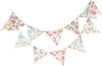 LOVENJOY Pastel Pennant Banner Triangle Spring Floral Fabric Bunting Shabby by LOVENJOY