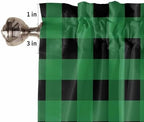 St. Patrick's Day Buffalo Plaid Kitchen Curtains and Valances Set, Lucky - Image 7