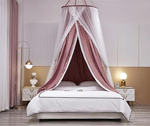 VETHIN Double Layer Princess Round Dome Canopy Bed Curtain - Image 3