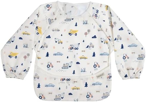 haakaa Mess Proof Long Sleeve Baby Bib, Water Resistant Smock Baby Bibs by haakaa