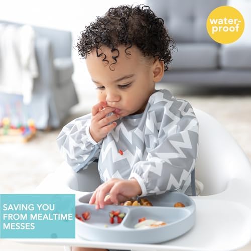 Bumkins Sleeved Bib for Girl or Boy, Baby and Toddler for 6-24 Mos, Essential - Image 2