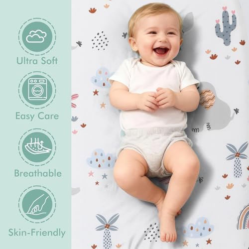 3 Pack Stretchy Bassinet Sheets 20" x 35" Compatible - Image 2